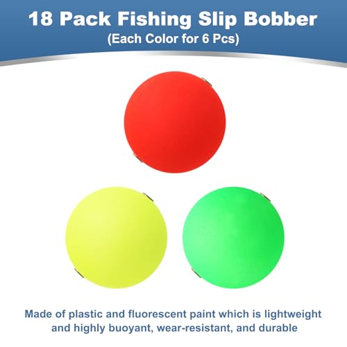 PATIKIL Fishing Bobbers Floats, Fishing Rig Float Round Slip Responsive Pompano Floats Buoy Rig Stoppers - size: 1.2 Inch