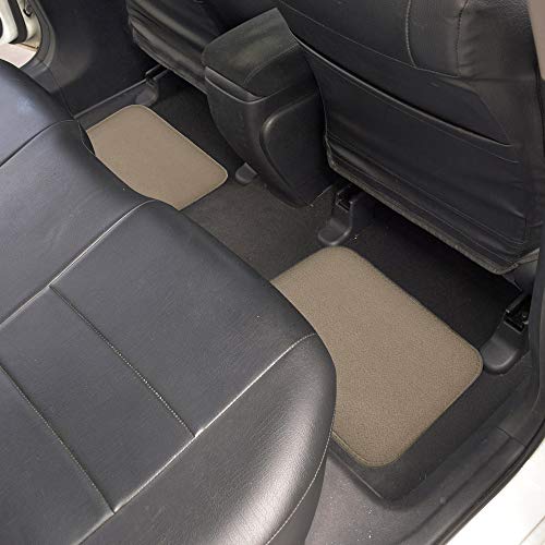 Motor Trend Premium Inter-Lock Backing Carpet Car Floor Mats - Front & Rear, Thick & Durable Auto Protection, Fits Most Cars Truck SUV Coupe Sedan - color: Medium Beige