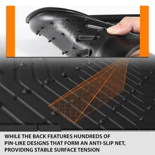 G-PLUS Floor Mats 3pcs Compatible with Chevy Silverado GMC Sierra 1500 1999-2006 & 1500 Classic 2007, Fit Silverado Sierra 2500 2001-2004, 2WD 4WD Extended Cab TPE Floor Cargo Liners - size: 99-06|Fit Silverado & Sierra Extended Cab|3PCS