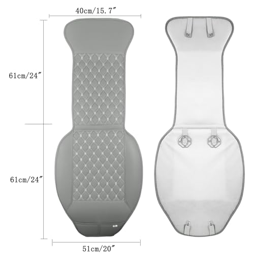 Black Panther Car Seat Cover, Luxury Car Protector, Universal Anti-Slip Driver Seat Cover with Partial Backrest Coverage (Middle Part Only) (1 Piece, Grey) - color: 1Piece-Gray