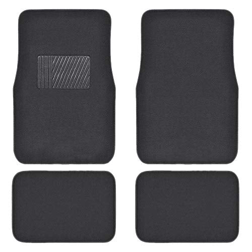 Motor Trend Premium Inter-Lock Backing Carpet Car Floor Mats - Front & Rear, Thick & Durable Auto Protection, Fits Most Cars Truck SUV Coupe Sedan - color: Charcoal