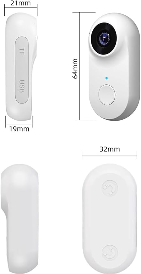 1080P Pet Camera Collar, HD Wearable Action Cam for Cats & Small Dogs - Wireless Mini Body Camera with Wide Angle, Adjustable Mount for Collar, Helmet, Bike (No WiFi Needed)