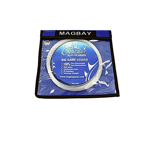 MagBay Lures 100% Pure Fluorocarbon Leader Line - Saltwater & Freshwater Invisible Fluorocarbon Fishing Leader Line, Strong Performance 150, 130, 100, 80, 60 & 40 lbs 33 Yard - size: 30lbs