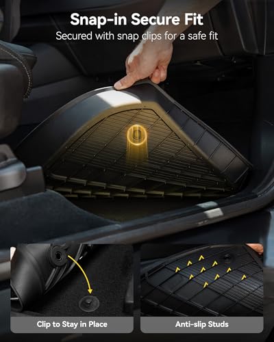 3W Floor Mats (with Metal Pedals) & Box Mat Fit for Ford F-150 2015-2026 & F150 Lightning 2022-2025 SuperCrew, TPE All Weather Car Mats Custom Fit Accessories - size: Ford F150 2015-2026 Floor Mats & Box Mat