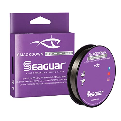 Seaguar Smackdown Low Visibility Braided Fishing Line, Stealth Gray, Multiple Sizes - size: 15lbs/300yds