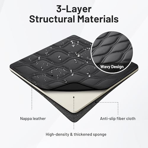 Autorder Center Console Cover for 2019-2025 2026 Dodge Ram 1500/2500/3500 Accessories Armrest Cushion Cover Nappa Leather Middle Console Covers Console Cushion Pad Anti-Scratch(Bucket Seat Only) - size: 19-25 Dodge Ram