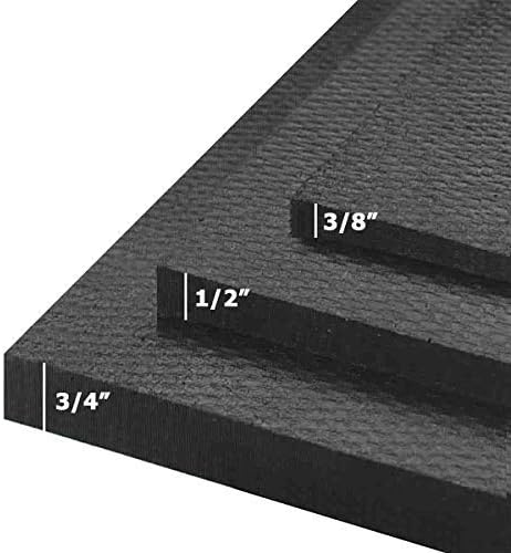 American Floor Mats - Heavy Duty Horse Stall Tiles - Slip Resistant, Black, 12" x 16" Set (48 Tiles Total, 0.75" Thick)