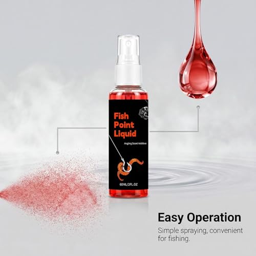 Fishing Attractants Natural Strong Additive Lures | 60ml Red Worm Fish Bait Attractants for Cod Carp Bass Walleye Tilapia Outdoor Saltwater Lake River Beach Pond