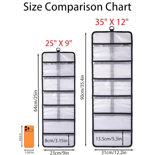 Roll Up Fishing Lure Wraps Set-Durable Lure Bag 6 Pocket PVC Protective Cover Saltwater Hook Covers Fabric Lure Protector Trolling Lure Tackle Box - color: Clear 2-pack, size: 25" X 9"