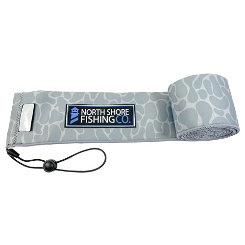 Premium Neoprene Fishing Rod Sleeve – Floating, Puncture Resistant, Labeled Protective Sock for Casting, Spinning, Trolling Fishing Rods - color: Camo, size: 52", style: Spinning