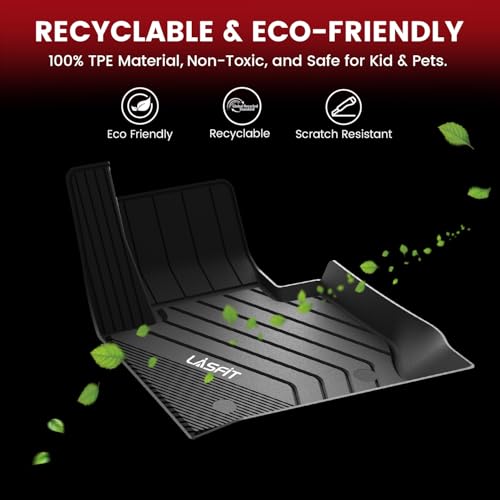 LASFIT Floor Mats & Cargo Mat for 2023 2024 2025 2026 BMW X1 xDrive28i M35i xDrive, Custom Fit TPE All Weather Waterproof Floor Liners Full Set Car Liners, Black - size: 1) X1 2023-2026 | Floor Mats Full Set