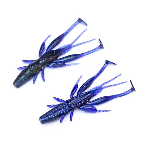 8pcs Soft Crawfish Baits Artificial Baits Floating Shrimp Lobster Baits Crayfishs Lure Swimbait Elastic Simulation Baits - color: light green 6
