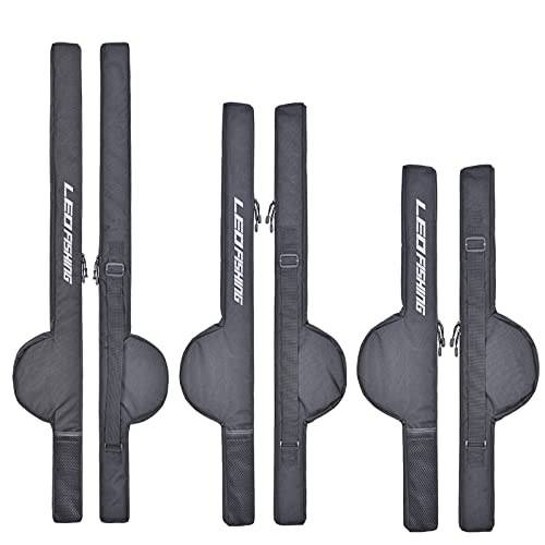 LEOFISHING Portable Fishing Rod Case Folding Fishing Pole Bag Fishing Pole Tackle Protective Cover Case Fishing Spinning Rod Bag Special Design for Fishing Poles with Reels 3 Size (Big) - size: Big-126cn/49.6in