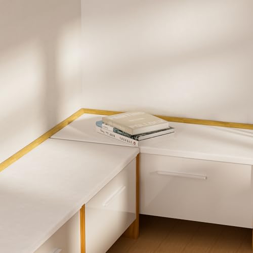 Flexible Quarter Round Molding, Mini Peel and Stick Rubber Trim Moulding(118Inch) - color: Wood Grain, size: 10 Feet