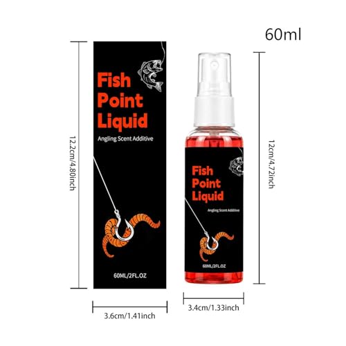 Fishing Attractants Natural Strong Additive Lures | 60ml Red Worm Fish Bait Attractants for Cod Carp Bass Walleye Tilapia Outdoor Saltwater Lake River Beach Pond