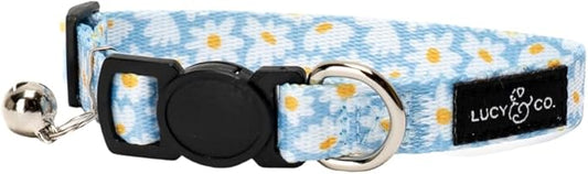 Lucy & Co. Simply Splendid Breakaway Cat Collar with Bell – Designer Print Adjustable Safety Collar for Cats, Kittens & Small Dogs, Lightweight Pet Collar for Boy & Girl Cats – Small