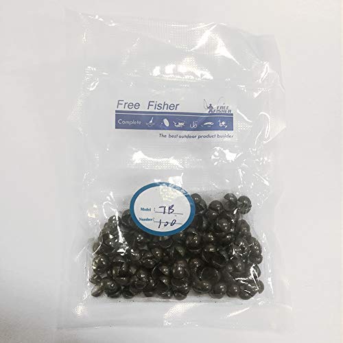 Fishing Sinkers and Weights,Removable Fishing Weights Split Shots Sinkers Carbon - Black 12 Size,Split Shot Fishing Weights - color: 3.3g/0.11oz 100pcs