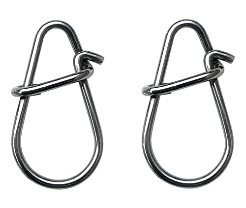 Crankbait Snaps & Snap Clips for Bass Lures, Duolock Snaps Fishing Freshwater, Duo Lock Fast Snaps Stainless Steel Higher Tensile Strength - size: SIZE0(45LB)100PCS