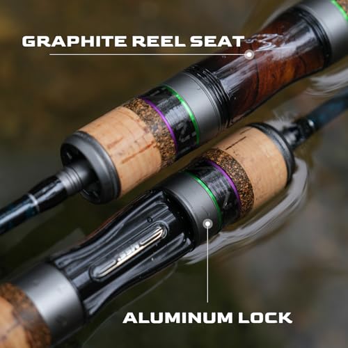 HANDING Magic L BFS Rod 2-Piece Ultralight Casting & Spinning Rod for Trout Crappie Bluegill Yellow Perch Sunfish, for BFS Fishing - size: 6' - L - Moderate Fast - 2pcs, style: Casting