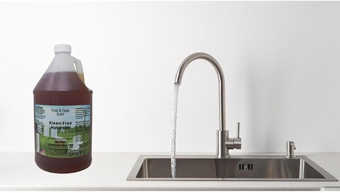Naturally Preformed Enzyme Cleaner, Enzyme Solution, Multi-Purpose Cleaner, Laundry Additive and More - Concentrate - Fresh and Clean Scent -128oz