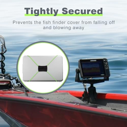 2 Pcs Fish Finder Cover Strap Secure Fishing Graph Cover Adjustable Bungee for Travel - color: Blue
