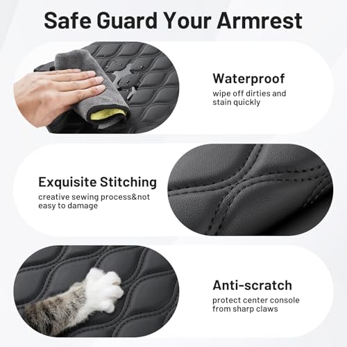 Autorder Center Console Cover for 2002-2012 Dodge Ram 1500 2500 3500 Accessories Armrest Cushion Cover Leather Middle Console Covers Anti-Scratch Cushion Pad with Pockets Storage(Jump Seat Only) - size: 2002-2012 Dodge Ram 1500