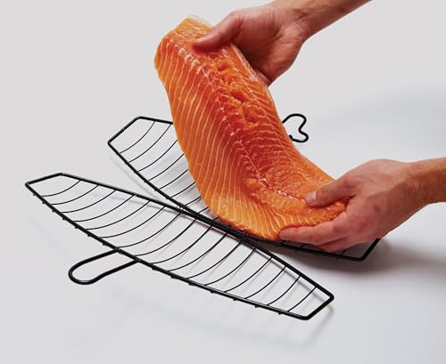 GrillPro 21015 Detachable Handle Fish Basket, Chrome - style: Fish Basket