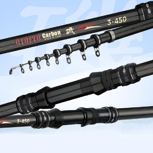 Portable Telescopic Fishing Rod – 9/12/15/18/20ft Carbon Spinning Rod, Ultralight for Small to Medium Fish, Lure 0.2-1.5oz, Ideal for Travel, Trout & Carp - size: 2.7M/9Ft