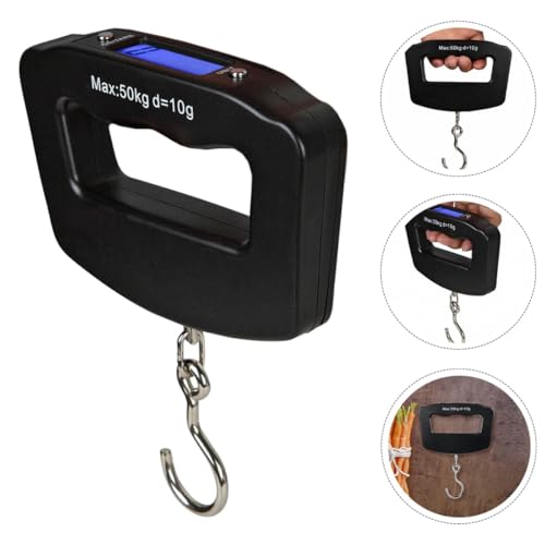 Kisangel Portable Digital Fishing Scale 50kg Capacity Hanging Electronic Weight Scale with LCD Screen for Travel and Luggage Weighing for Outdoor Fishing and Sports