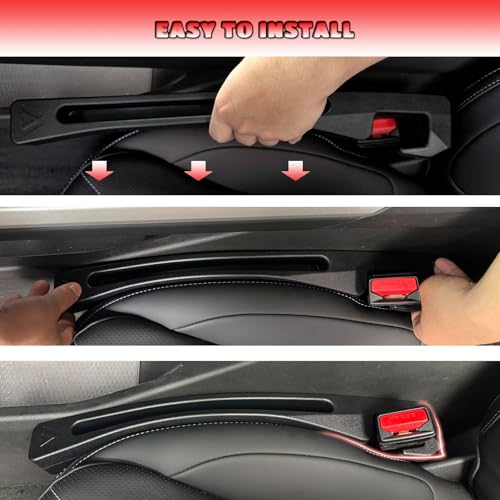 Car Seat Gap Filler for Le-xus GX550 GX500h 2024-2026 Gap Filler Organizer Stop Things from Dropping Customized Interior Accessories Black, 2 Pack