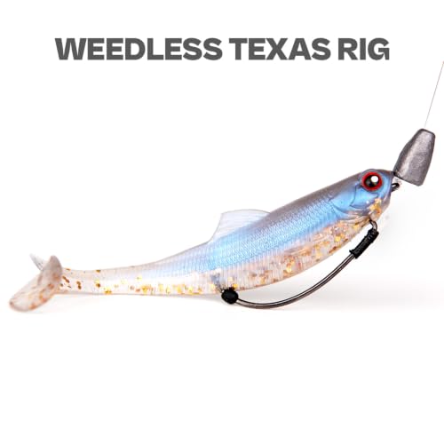 OJY&DOIIIY Offset EWG Worm Fishing Hook, Dual Anti-Slip Bait Keeper System Wide Gap Texas Rig Hook for Soft Plastic Baits 40/30-Pack 1/0 2/0 3/0 4/0 5/0 - size: 1/0 - 40Pack