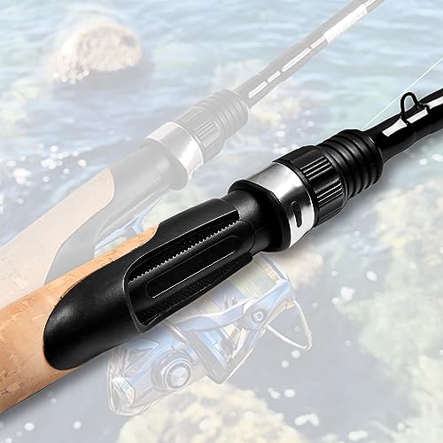 Fiblink 4 Pieces Travel Spinning Rod Medium Carbon Spinning Fishing Rod Portable Fishing Rod - size: 7' Medium