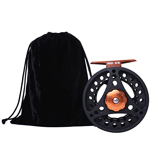Kylebooker Large Arbor Fly Fishing Reel 3/4wt 5/6wt 7/8wt - color: Black, size: 3/4wt