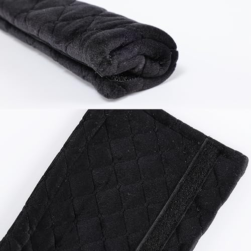Amooca Soft Automotive Seat Belt Cover Seatbelt Shoulder Pad Neck Protector Cushions Universal Fit SUV Trucks Backpack Black Extra Long 15.7in - color: Black, size: 15.7in-1pc