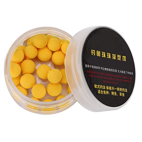 Yinhing 30Pcs Yellow Carp Fishing Foam Up Soft Pellets Baits 10mm Floating Lure for Big Fish High Buoyancy Various Flavors - color: Yellow odorless 10MM