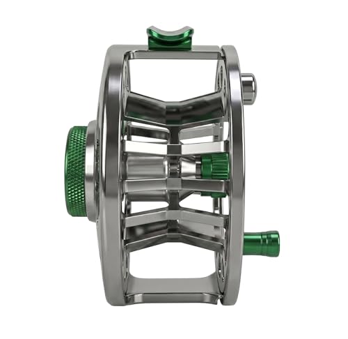 Aventik FLK II Fly Fishing Reel Aluminum Trout 3/5, 5/7, 7/9wt Large Arbor Freshwater Fly Reel - size: 7/9wt, style: Silver-without Line