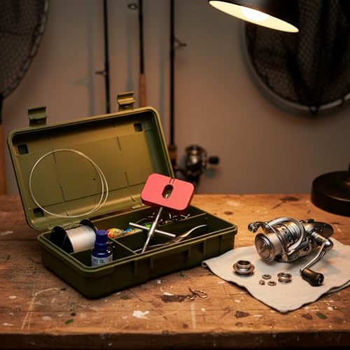 Steel Fishing Reel Maintenance Tool - Multi-Function Wrench for Pin Removal, Handle Nut Tightening & Spool Cap Pulling