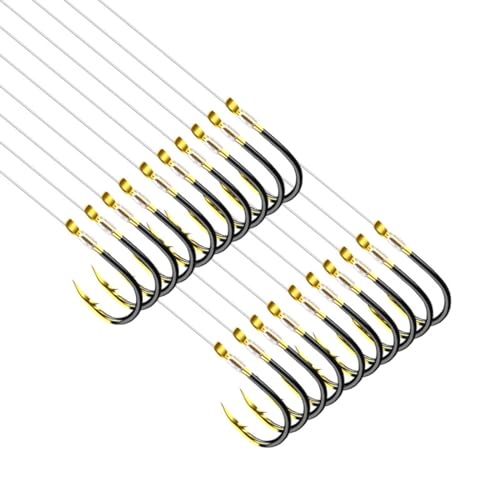 Dyxssm Small Fishing Hooks with Line, Pre Tied Tiny Fishing Hook on Nylon Line (Pack of 20) - size: 20# (0.11lb-0.22lb)