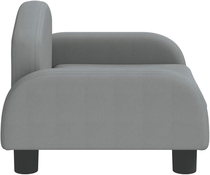 Small Dog Bed Sofa with Solid Pine Wood Frame, Cozy Pet Couch for Cats and Small Dogs, Comfortable Grey Fabric Upholstered Pet Bed, 19.7 x 15.7 x 11.8 Inches