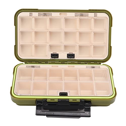 RiToEasysports Fishing Box PP Tackle Box Organizer with Transparent PC Inner Cover Lever Side Lock Sliding Switch and Movable Inserts for Fishermen Boat Kayak Shore Storage ([Large size] 20*12*5 cm) - size: [Large size] 20*12*5 cm
