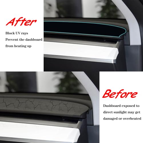 Dash Cover Mat Compatible with Toyota RAV4 2019-2025 Dashboard Cover Dashboard Pad Protect Dash Mat for 2025 RAV4 Accessories Polyester All-Weather Black - size: Polyester forToyota RAV4 2019-2025 Dash Mat