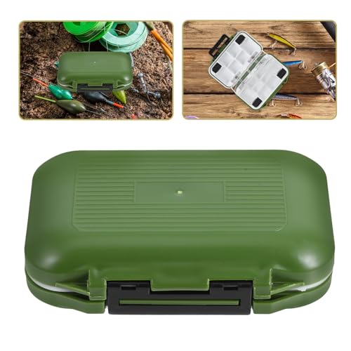 Luxshiny Waterproof Fishing Tackle Box Small Utility Storage Organizer with Thicker Plastic for Lures Hooks, Portable Fishing Accessory Container Suitable for Freshwater and Saltwater