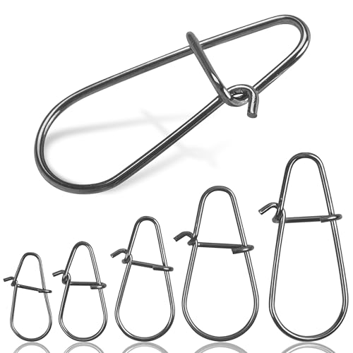 Crankbait Snaps Fishing Snap Clips,150pcs Duolock Fishing Snaps Quick Change Fishing Power Clips Fast Snaps Speed Clips for Fishing Lures Freshwater Saltwater Lure Snap Connector Tackle - size: 1#-150pcs