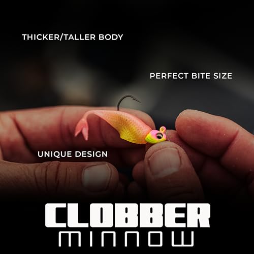 6th Sense – Clobber Minnow 2" – Soft Plastic Minnow – Crappie/Panfish Fishing – FFS Sonar Bait – (12 per Pack) Made in the USA - color: Spanish Bone