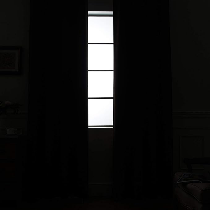 Yakamok 2 Thick Layers 100% Completely Blackout Window Curtains, Thermal