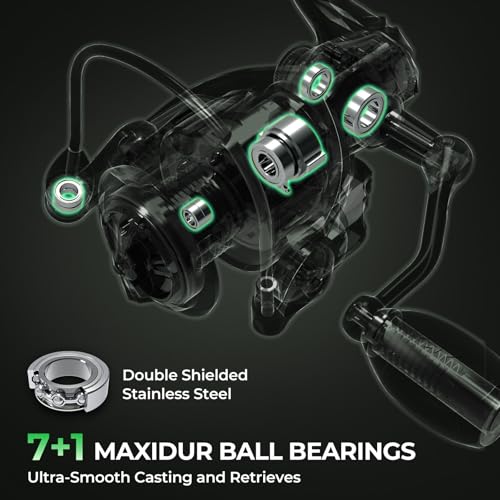 KastKing Spartacus II Twin-Tip Fishing Rod and Reel Combo, Spinning & Casting Combo, Fishing Poles and Reels Combo, KastFlex IM6 Graphite Blanks, 2-Piece Rods with Extra Tip - style: Spin-6'8'' M-2000 Reel (2 Pcs+ Extra Tip)