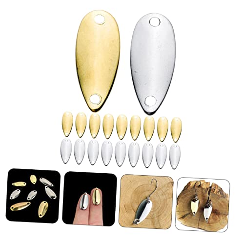 Kisangel 20pcs Metal Fishing Baits Sinking Lures for Freshwater Lightweight Bass Attractors Fishing Gear for Lakes Rivers and Streams