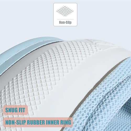 Nappa Leather Blue Steering Wheel Cover, Advanced Microfiber Leather Non-Slip Breathable Fabric, Warm in Winter and Cool in Summer, Universal 15 inch - color: Blue, size: Round-M[14.5''-15'']