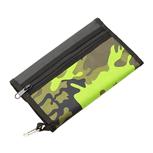 Froiny Fishing Soft Lure Storage Bag Waterproof Fishing Baits Binder Fly Fishing Leader Tackle Wallet Bag with Carabiner Fishing Tackle Backpack