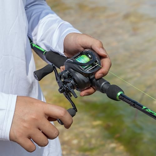 KastKing Zephyr Dual-Tip Fishing Rod and Reel Combo,Spinning & Baitcaster Combo,Dual Tips Section for Different Powers,IM6 Graphite 2-Piece Rod with Extra Tip,Sensitive & Powerful,Freshwater Fishing - style: Cast: 7'0"- M& Mh- Dual-tip Rod - Left Handed(b